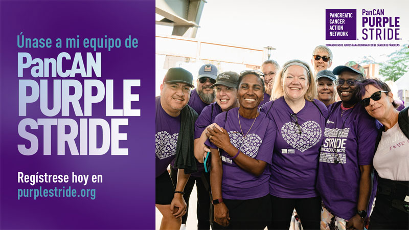 Join My PurpleStride Team 2024 16x9 Spanish