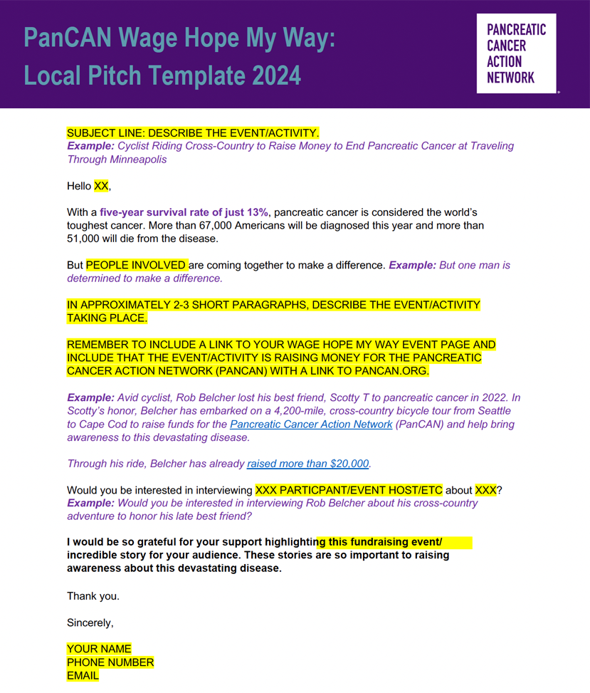Local Pitch Template