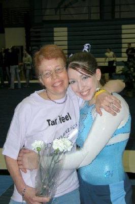 One of my favorite pictures with my mom, after a Carolina gymnastics meet!