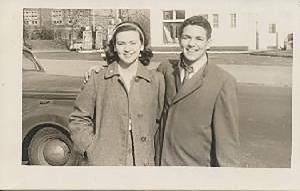 My mom, Bette, with Uncle Stan, c. 1943