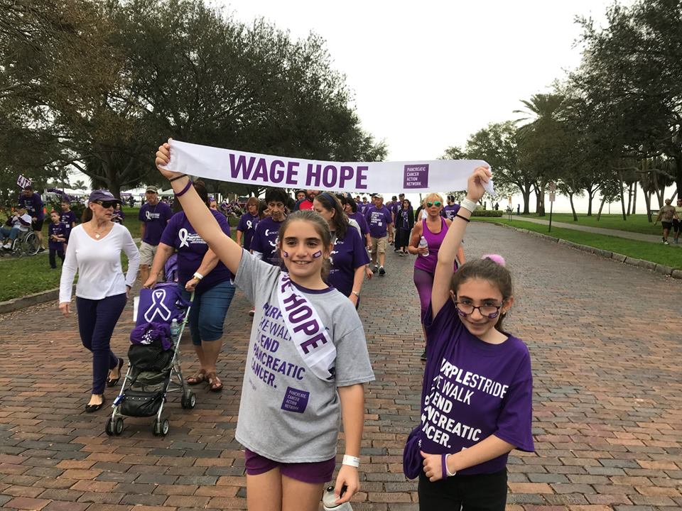 Wage Hope at PurpleStride. The walk to end pancreatic cancer.