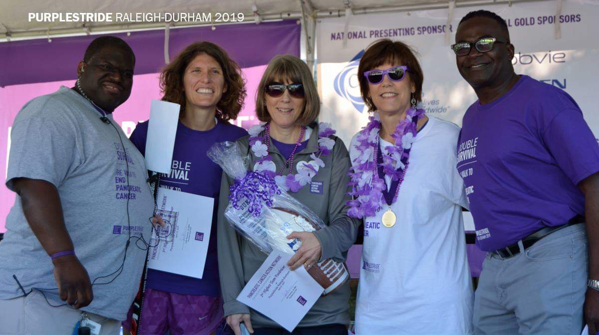 We were the 3rd Place fundraising team at PurpleStride 2019!