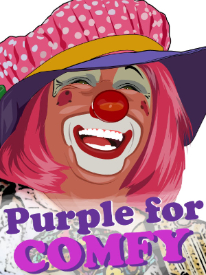 Purple for Comfy the Clown