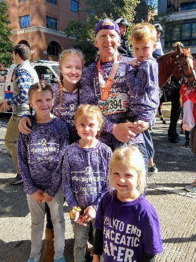 Pat walked 13.1 miles to raise money for childhood cancer