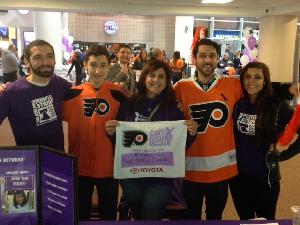 Volunteering at Hockey Fights Cancer Night