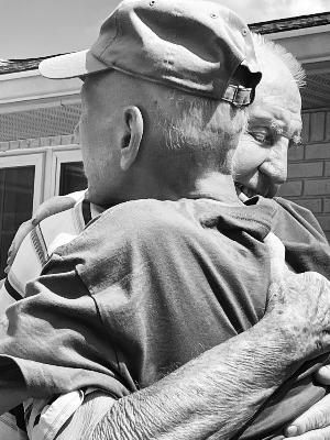 Chris and Charlie in their last embrace June 2021