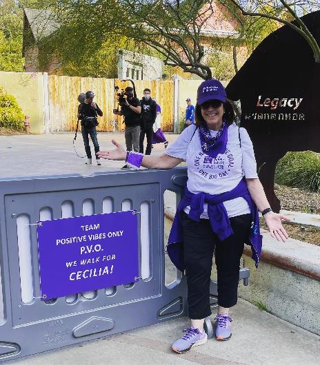 Cecilia - Our Warrior Queen at PurpleStride 2022! Positive Vibes Only!