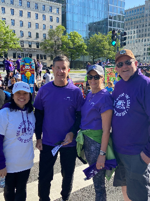 A few of the PM Hotel Group members at Purplestride last year - Anne, Jim, Lovell and Steve