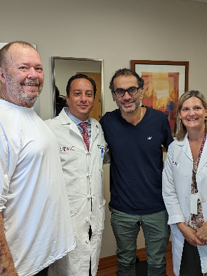 The Dream Team ... Russell with Dr. Amer Zureikat, Dr. Ramzi Khalil and Lauren, NP