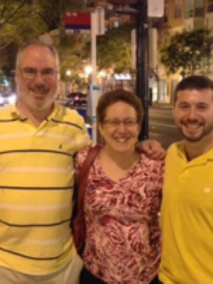 My cousin Robert, me and my son Philip. Robert is now receiving critical proton therapy to treat a recurrence of his pancreatic cancer.