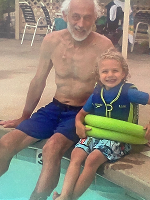 Grandpa Tom & Riley having fun