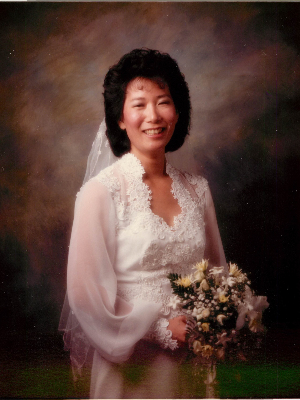 Kelly Kyono on her wedding day