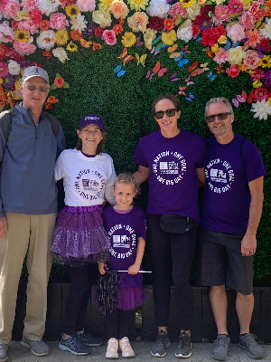 Our family at Purple Stride Los Angeles 2022.