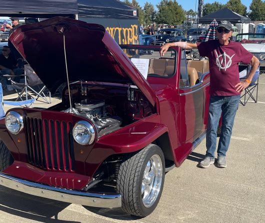 Bob and his prize-winning Willys Jeepster