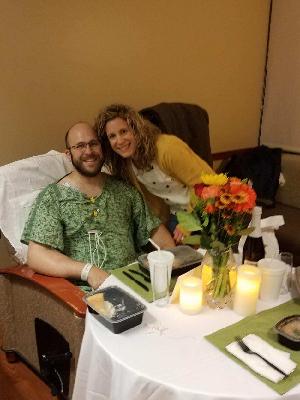 Anniversary dinner in the hospital!
