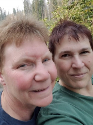 Kathy and Gina, 2020 near Trinity Lake in Idaho.
