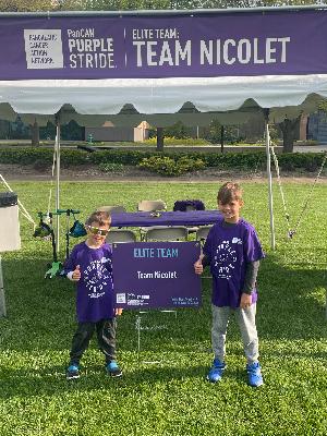 Blake and Owen supporting Papa 2024