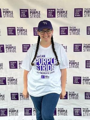 Kassie Reynolds at the 2025 Purple Stride walk in Louisville KY