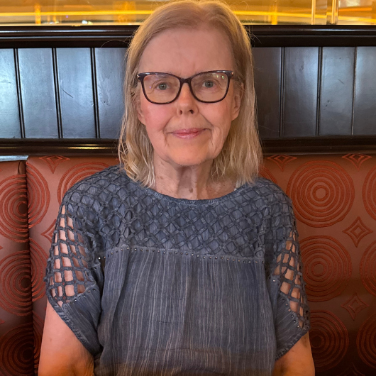 Marianne before the James Taylor concert for her 80th birthday!