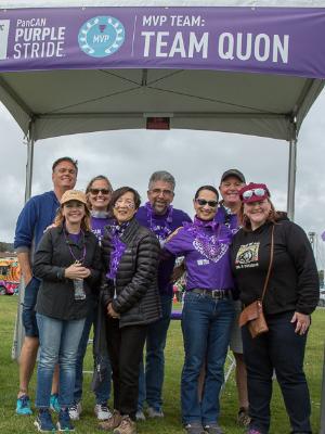 Some of Team Quon at PurpleStride 2025